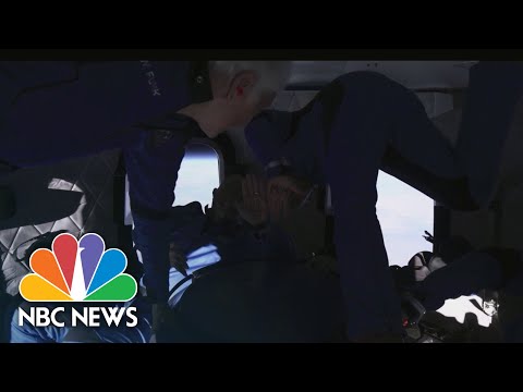 Watch: Bezos, Blue Origin Crew Float In Zero Gravity During Space Flight