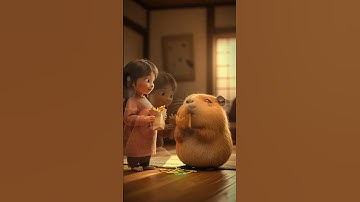 Isn’t the Capybara the Cutest Animal Ever? 😍 #CapybaraLove #aishorts #capybara #funnyanimals