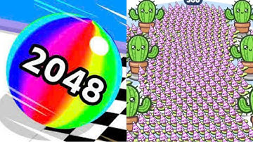 Ball Run 2048 vs Food Run - All Levels Android,ios Gameplay Mobile.ep3