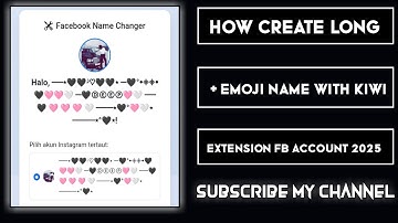 How Create Long Emoji Name With Kiwi Extension FB Account 2025 | Mr Tricker 07 | 100% Working Trick