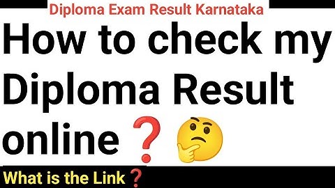 How to check Diploma result  online|What is  website link#diploma result May2024 #Diploma karnataka
