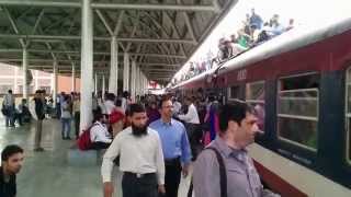 Jampacked Bannihal to Baramulla train at Srinagar Station