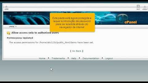 Proteger uma pasta com password no cPanel
