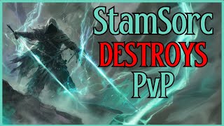 ESO PvP - Crit StamSorc Hits UNBELIEVABLY HARD - [Scions of Ithelia Chapter]