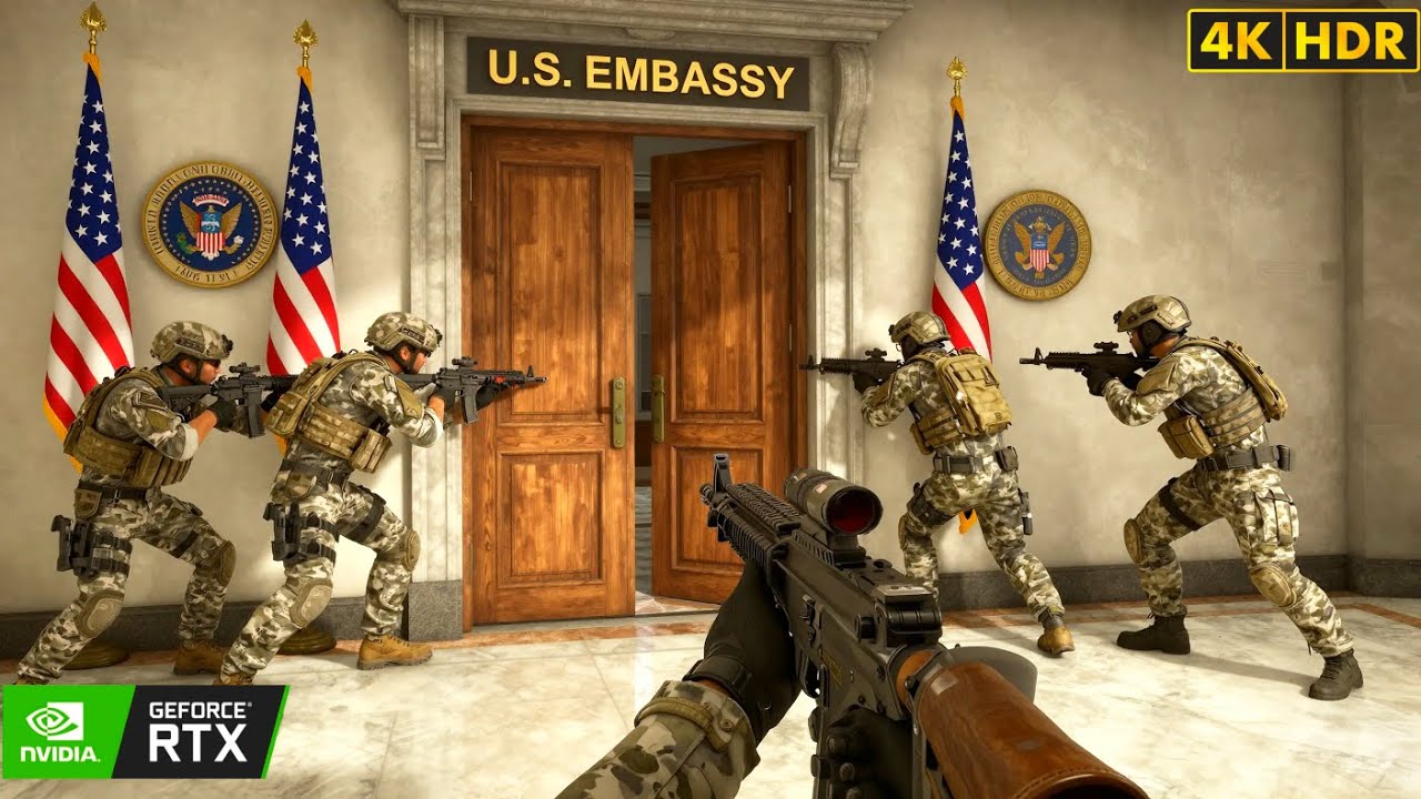 САМОЕ КРУПНОЕ НАПАДЕНИЕ НА ПОСОЛЬСТВО США В ИСТОРИИ | БЕЗУМНЫЙ УЛЬТРАРЕАЛИСТИЧНЫЙ ГЕЙМПЛЕЙ 4K 60F...