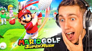 MY FIRST TIME PLAYING MARIO GOLF: SUPER RUSH!