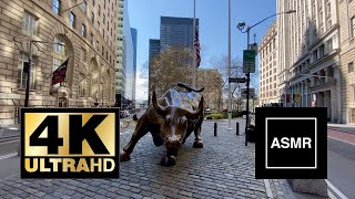 THE CHARGING BULL, NEW YORK - Day 35 State of Emergency - 4K WALK\/ASMR