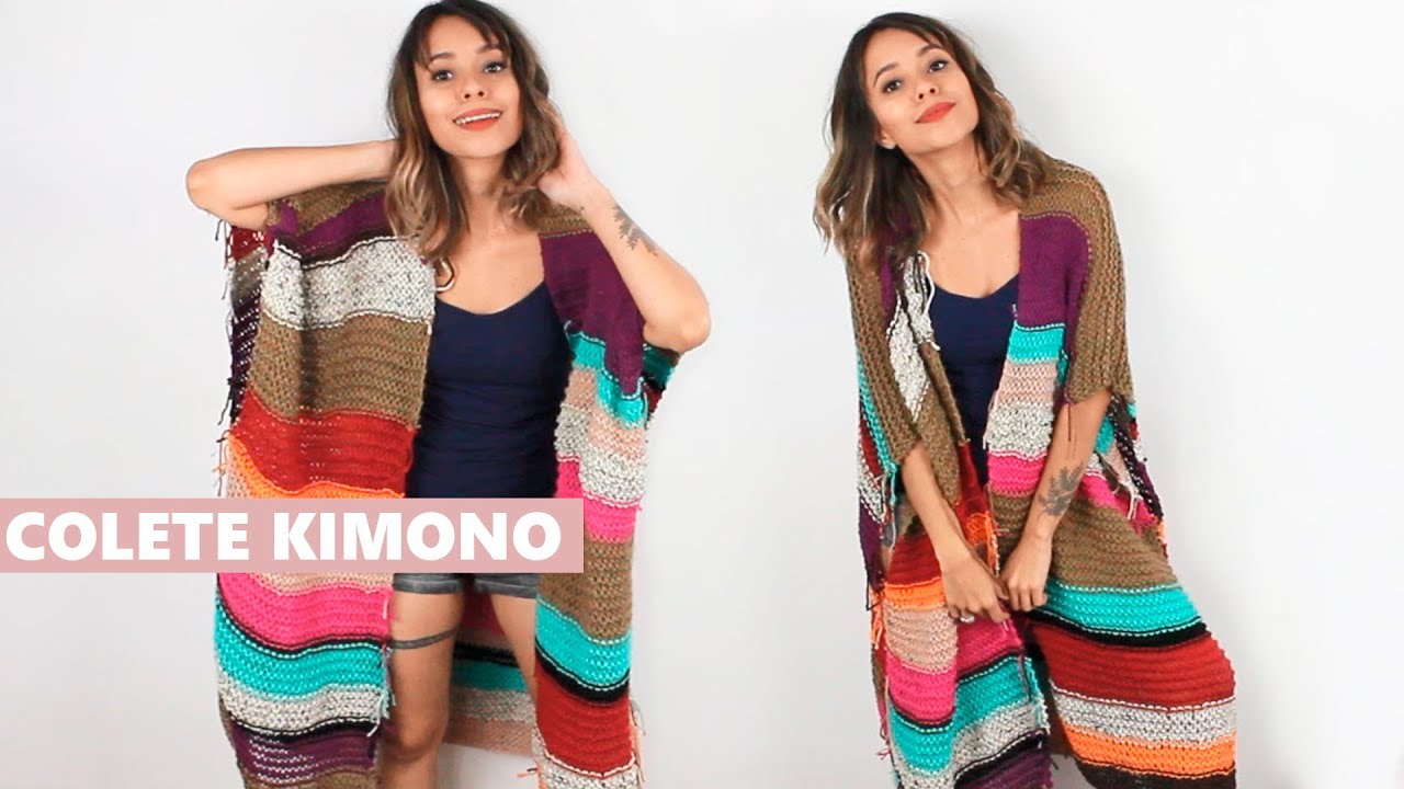 casaco kimono feminino de trico