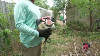 Mowing in REAL TIME | This was a JUNGLE when I walked in. BACKYARD when I walked out