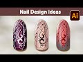 Nail Design Ideas - Drawing with Vector Brushes in Adobe Illustrator - 01