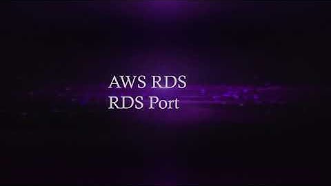 AWS RDS Port Check your Port