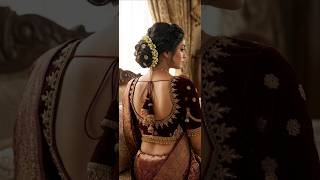 Regal Maroon U-Neck Blouse with Ornate Latkans✨💝#fashion #design by Surekha v Chavan ✨