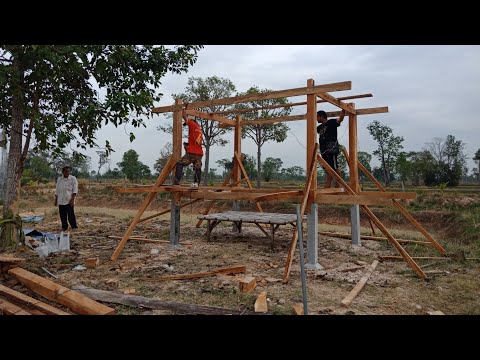 สร้างกระท่อมบนสวนเกษตรพอเพียงบนแผ่นดินพ่อ