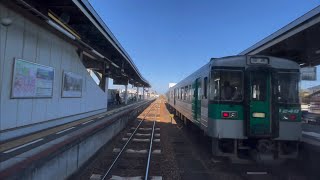 【前面展望】JR四国牟岐線徳島行き　新野→阿南【Frontview】JRShikoku Mugi-Line for Tokushima. Aratano→Anan.