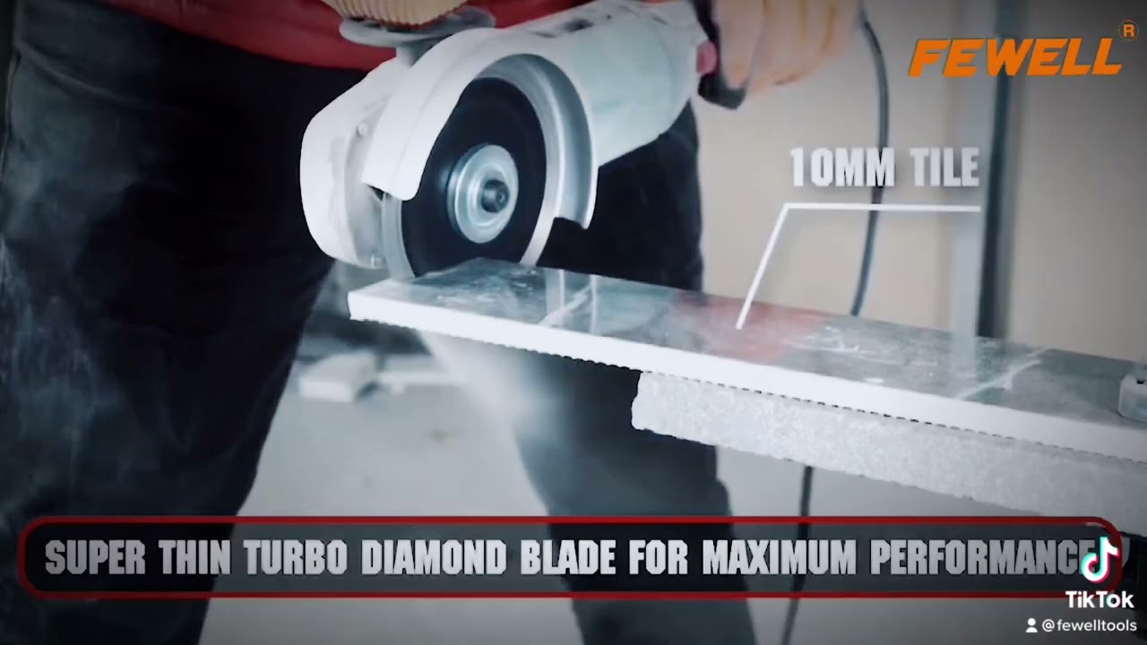 FEWELL hot press 5inch 125*10*22.23mm fine turbo diamond saw blade efficient in ceramic/tile cutting