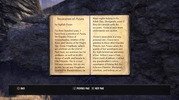 Elder Scrolls Online: Invocation of Azura. Lorebook Discovered dagger fall ESO
