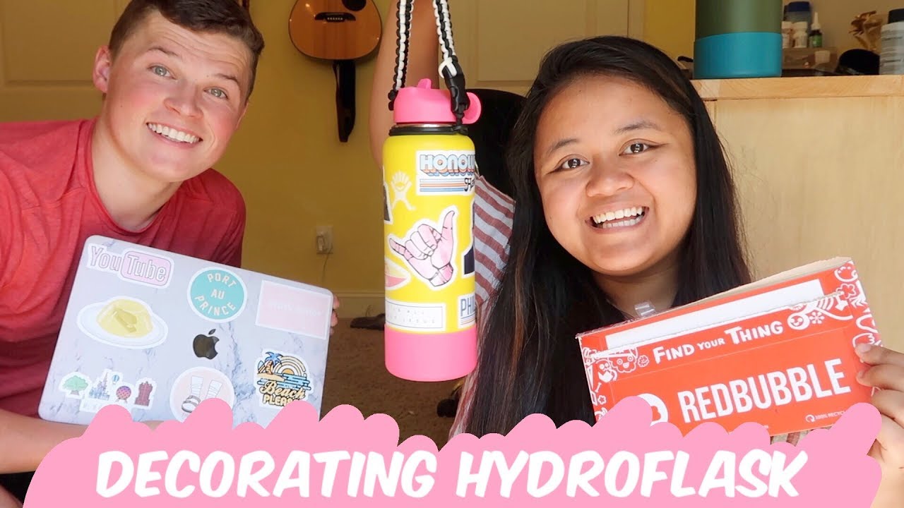 Redbubble Sticker Haul // Decorating My Hydroflask and Laptop