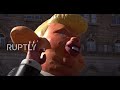 USA: 'Rodent Trump' balloon soars above Washington DC as hundreds demand all votes be counted