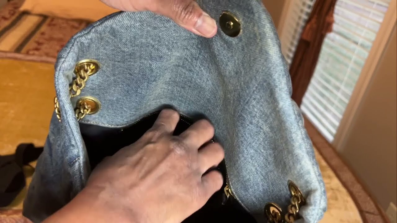 UNBOXING: YSL SAINT LAURENT SMALL DENIM PUFFER BAG