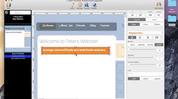 How to update web design text font styles using HTML Egg Pro for Mac