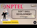 NPTEL Soft Skill Development Week 1 Quiz Assignment Solutions | Jan 2023 | IIT Kharagpur