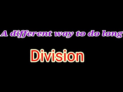 Math Made Easy - A different way to do long division