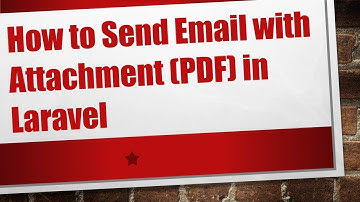 How to Send Email with Attachment (PDF) in Laravel