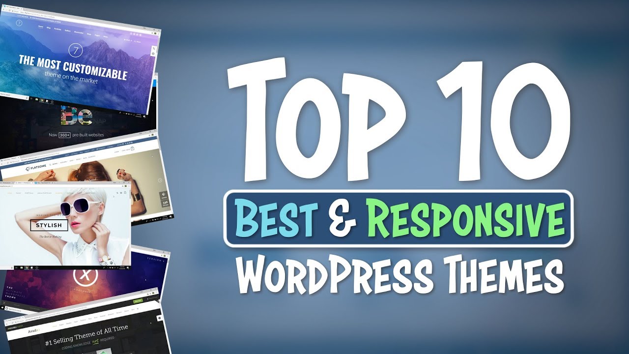 Top 10 Best and Responsive WordPress Themes - YouTube