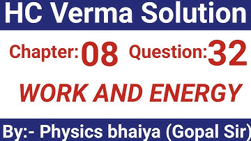 H.C. Verma Solutions - work and energy- Chapter 8, Question 32