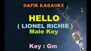 Hello (Karaoke) Lionel Richie / Male key Gm