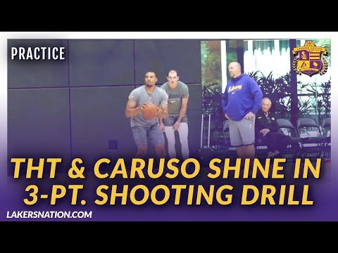 Lakers Practice: Talen Horton-Tucker & Alex Caruso Shine In 3-Pt. Shooting Drill