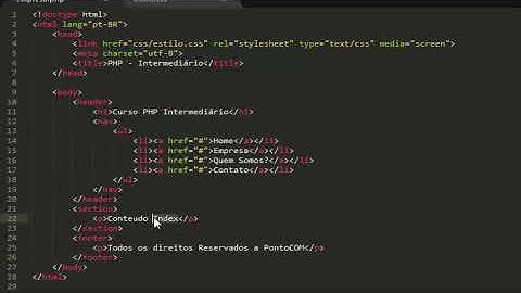 Curso de PHP - Trabalhando com Includes #02