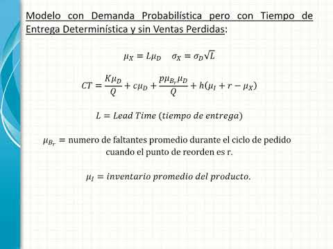 V5 Modelos de Inventarios con demanda probabilistica - YouTube