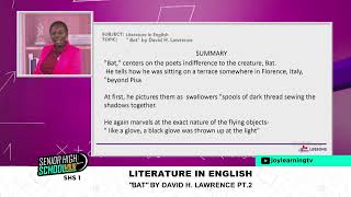 SHS 1 - Literature in English - 'Bat' by David Lawrence