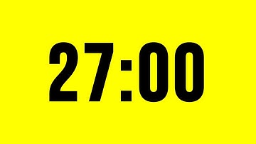 27 Minute Timer Countdown No Music With Alarm