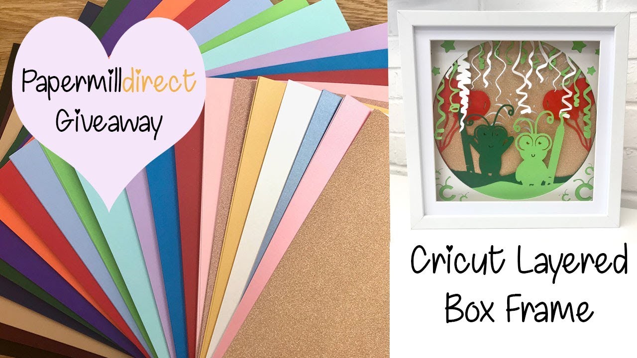 Download Free Papermilldirect Giveaway Cricut Layered Shadow Box Giveaway Cricut Shadowbox Youtube PSD Mockup Template