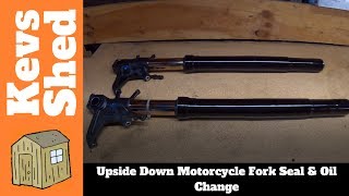 Upside Down Motorcycle Fork Seal & Fluid Replacement