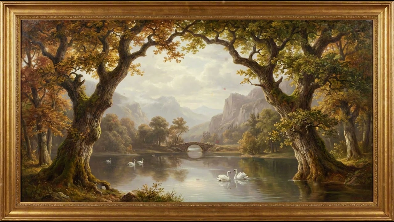 Vintage White and Gold Oil Painting | Luxurious Digital Wall Art For Your TV #frametv