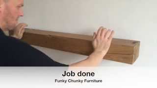 This is the Funky Chunky Furniture expert, top tip guide to fitting a floating shelf with offset concealed brackets. Follow the 