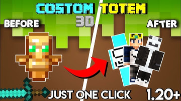 How To Make Custom 3D Totem In Minecraft Java EDITION || 3D Custom totem texture