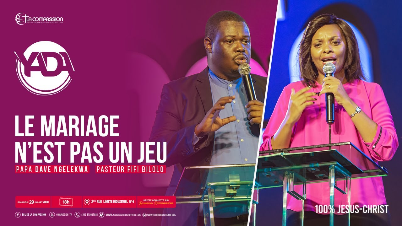 Le mariage n'est pas un jeu. Papa DAVE NGELEKWA & Pasteur FIFI TUNASI BILOLO