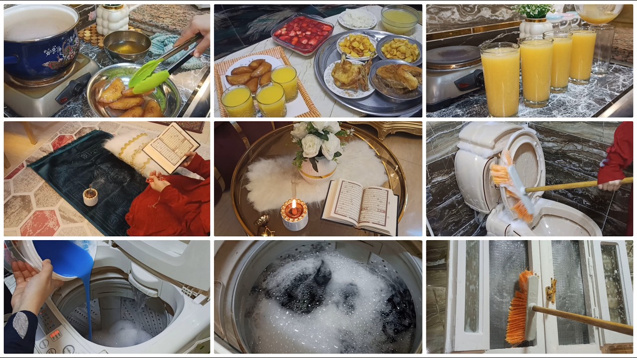 مطبخك دايما مكركب❌محتاره ومش عارفه تبدئي منين🙋⁉️روتين تاسع يوم رمضان 🌙💪