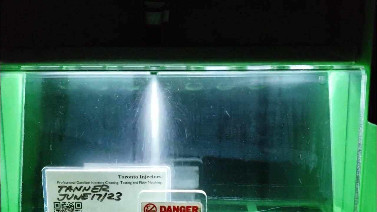 Bosch EV14 1000cc injector spray pattern test at Toronto Injectors