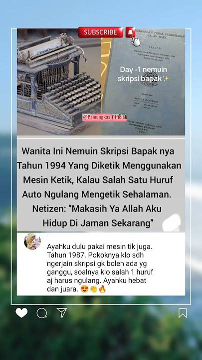 Karya Skripsi Ayah 1994, Bikin Netizen Berdecak Kagum! #ayah #kisahnyata #viralvideo