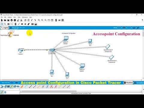 Access point Configuration in cisco packet tracer | Technical Hakim | ccna #AccesspointConfiguration