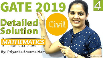 GATE 2019 Exam Solution I Civil Engg. I MATHEMATICS I GATE MATHS