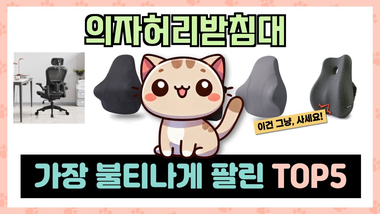 의자허리받침대 추천 TOP5 이거하나로 종결! - YouTube