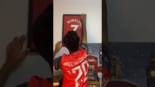 Framing My SIGNED CR7 JERSEY 🖼️ ✍🏽 #shorts #cr7 #signed