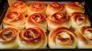 Булочки "Розочки"! Мягкие сдобные булочки с творогом!  Butter Rose Buns