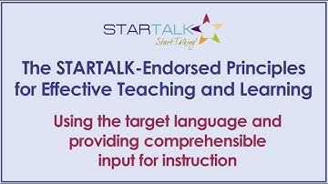 Using the Target Language and Providing Comprehensible Input for Instruction (Chinese)